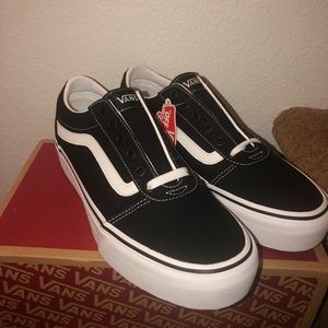 Platform black oldskool Vans